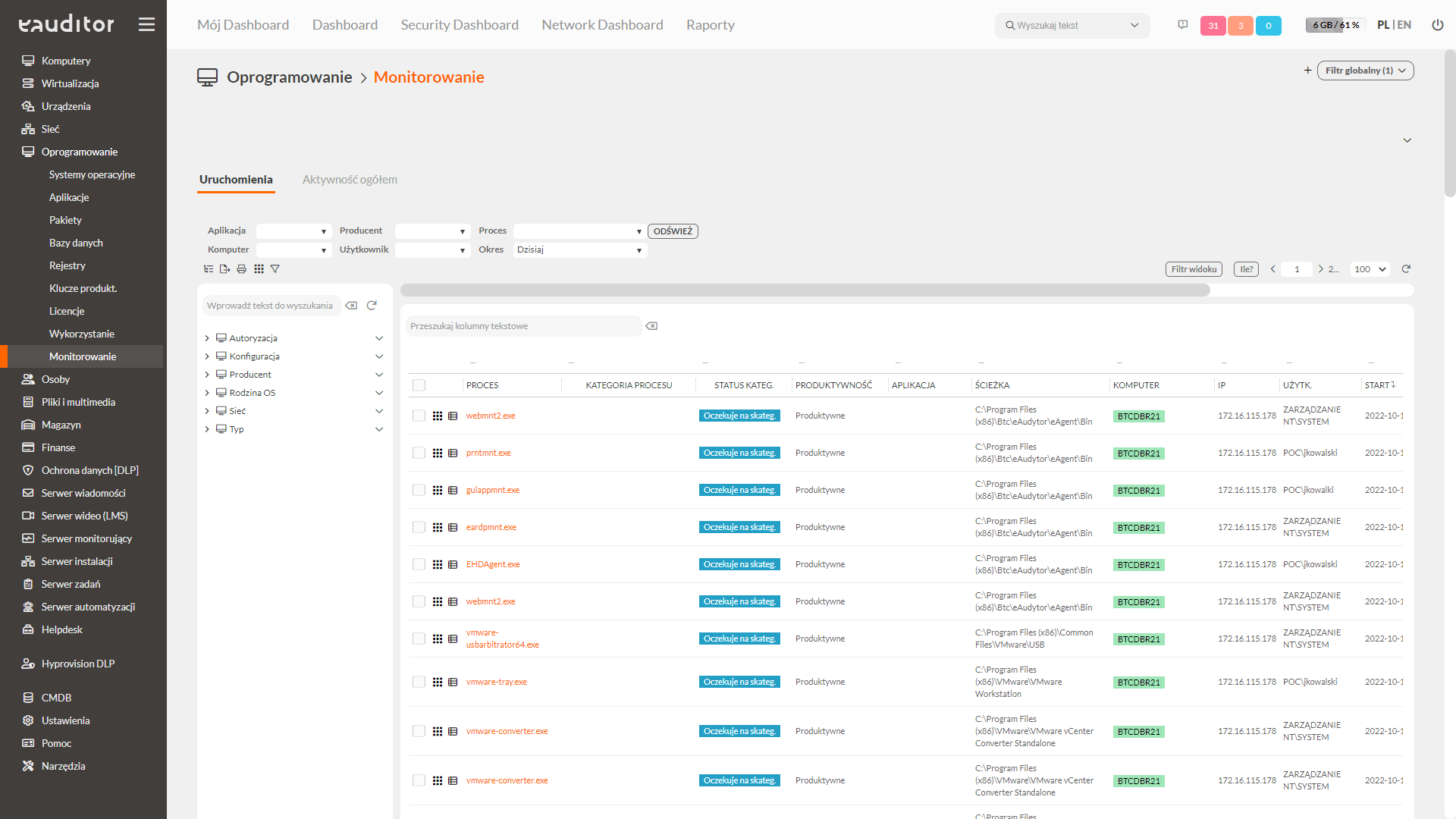 Monitorowanie aplikacji