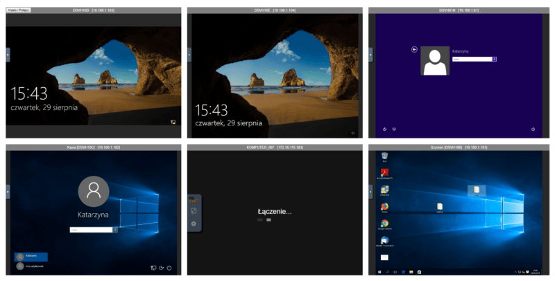 eAuditor V7 WEB - Multi VNC - widok wielu sesji VNC - eAuditor.eu