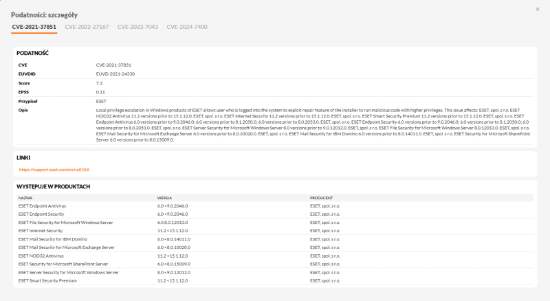 zarządzanie podatnościami